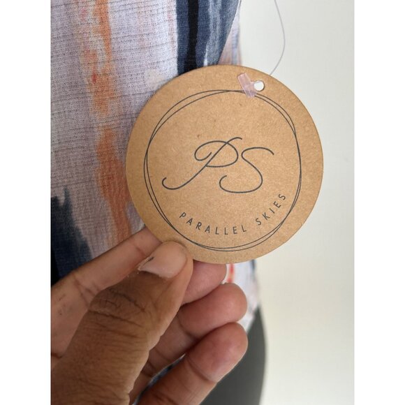 NEW Parallel Skies Striped Button Front Knotted Top - Picture 10 of 12